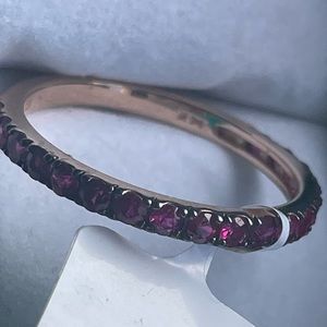 14K Rose gold - Ruby Ring - size 10